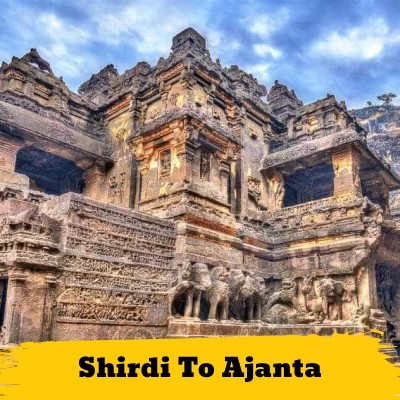 Ajanta Caves Image With Shirdi To Ajanta caves Text