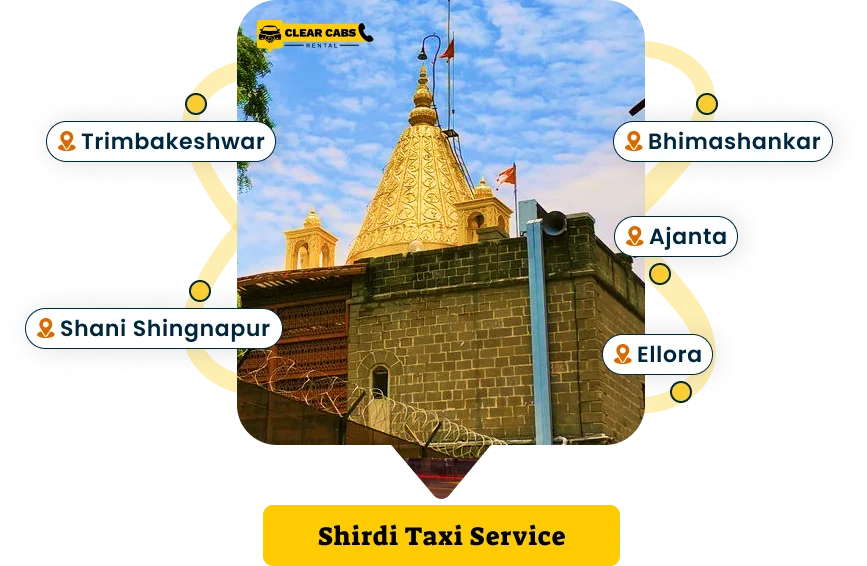 taxi service in shirdi image with clearcabsrental Logo