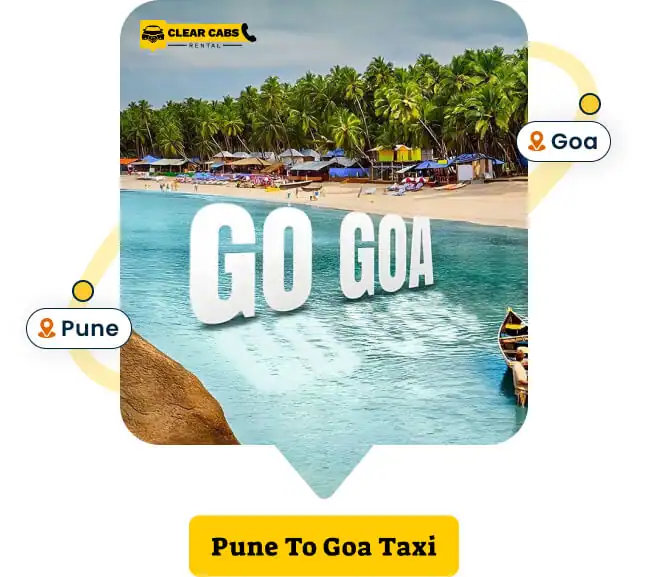 Goa beach taxi service by Clear Cabs Rental with Go Goa travel theme